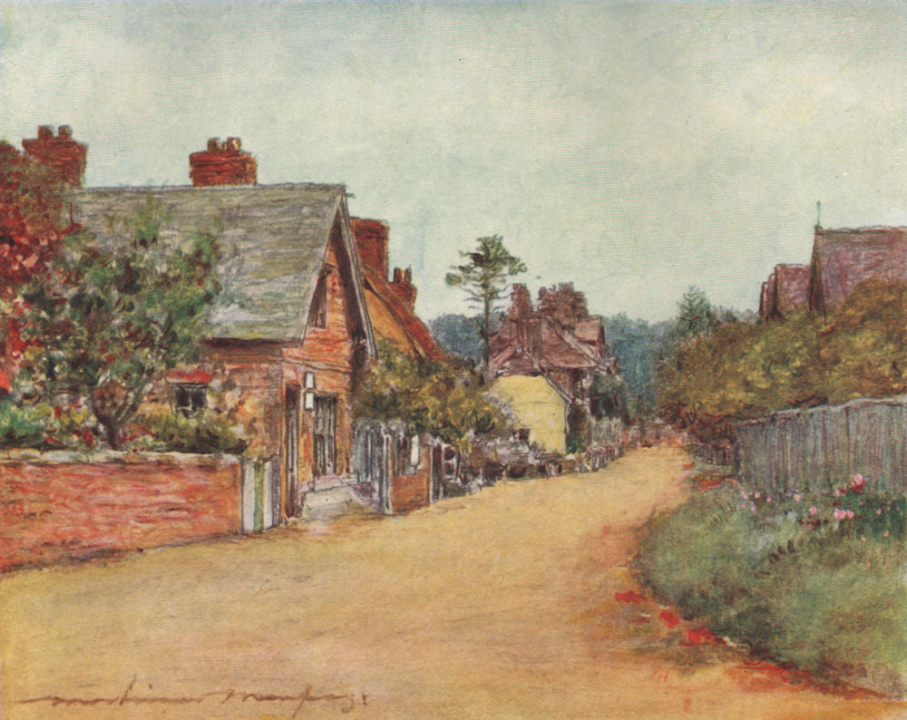 'Sonning' by Mortimer Menpes. Berkshire 1906 old antique vintage print picture